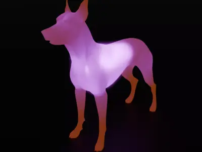 Indirect lighting for Doberman 3D model