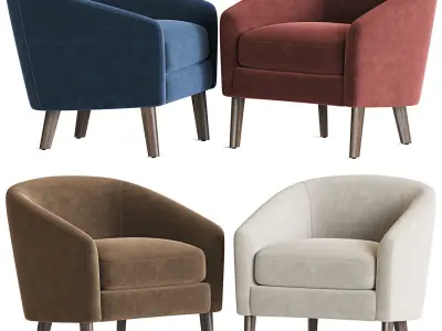 Jonah Armchair Westelm 3D model