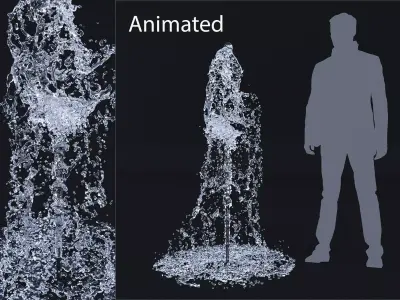 Animated Fountain 3  3D model