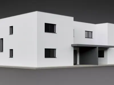 Duplex house Amlach Free 3D model