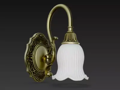 Vintage Wall Lamp PBR Game ready 3D model