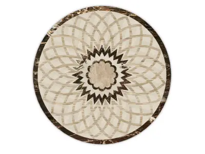 Medallion flooring coloring 3ds file for Rhinoceros 3dsmax 3ds Low-poly 3D model