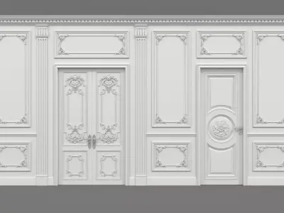 Wall Molding in Classic French style 3D model
