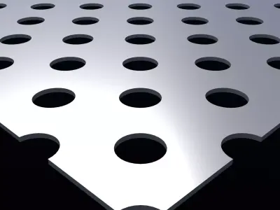 Perforated panel with 19 percent opening 25O81 3D model