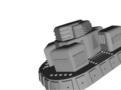 Hangar 18 spaceship 1980 movie 3D print model