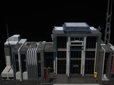 REALISTIC BUILDING  NEW SHANGHAI  HIGH POLY 3D model