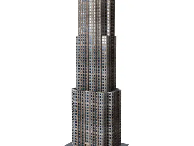 Skyscraper Building Low-poly 3D model