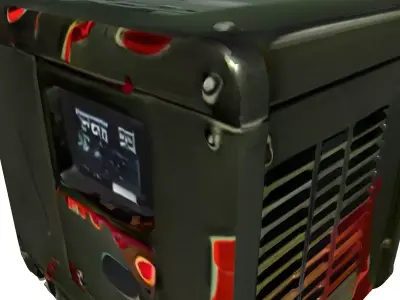 Worn Military Portable Power Generator Low-poly 3D model