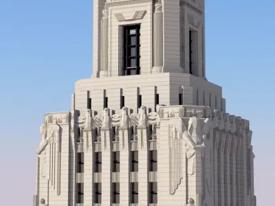 Louisiana State Capitol 3D print model