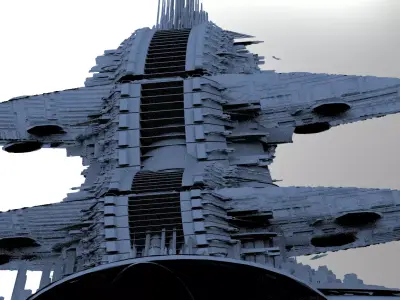 Art Deco Sci-Fi Tower 2 designs  3D model