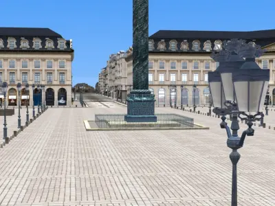  Place Vendome Paris Low Poly 