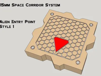 15mm Sci-Fi Corridor System - 22pcs 3D print model