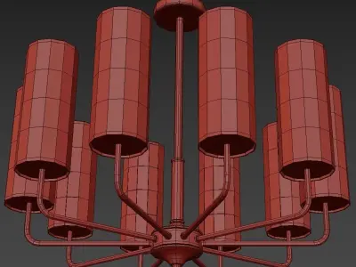 Topaz and Amber chandelier 3D model