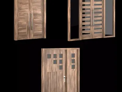 Exterior Large Doors 3D model 2