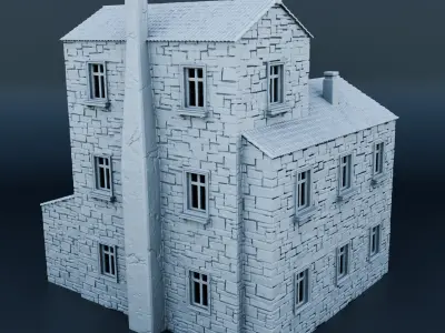 Medieval house 3D print model