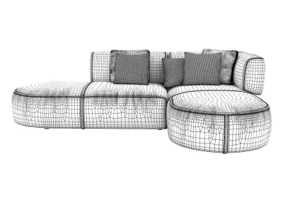 553 Bowy 24 51 2 Seater Modular Sofa 3D model
