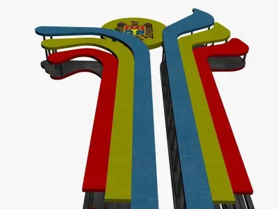 Moldova enter sign 3D model