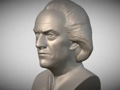 Dr Emmett Brown Back to the Future bust 3D printing 3D print model