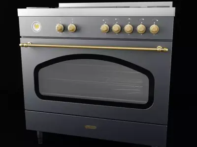 Grey Dial Oven 3D model