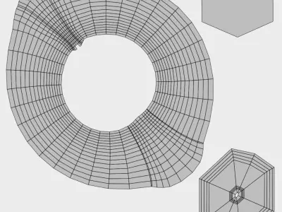 Game ready low poly iron door knocker Low-poly 3D model