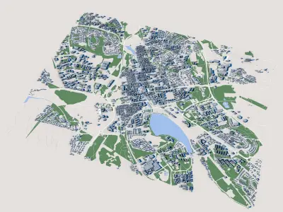 Falun City Sweden 3D model