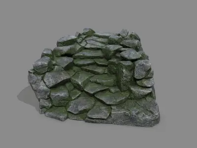 Old Stairs Low-poly 3D model shop