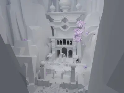 Ashantshire Castle Lowpoly 3D model