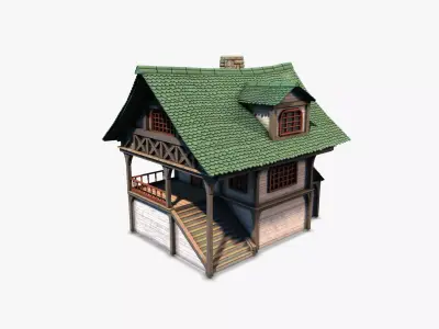 Cottage 11 Low-poly 3D model