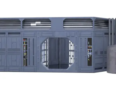 Set 1b - Death Star Small Hangar Entrance 1-12 scale Blackseries 3D Model Pack