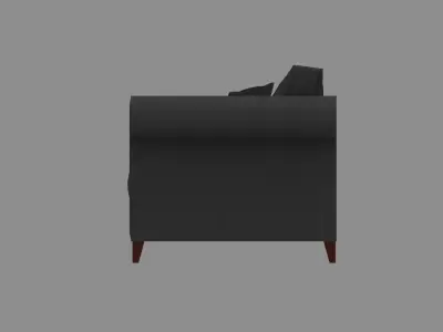 Couch sofa 3 seat architectural furniture  Low-poly 3D model