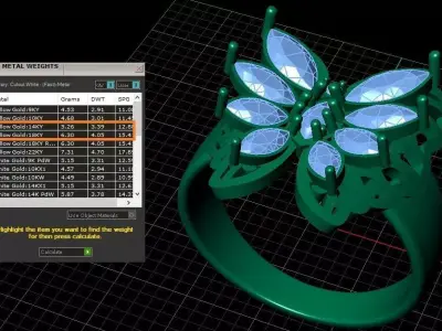 The Mariposa Monarch Butterfly Ring jewelry 3D model - for Her 3D print model