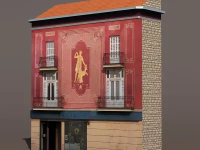 Apartment House 140 Low-poly 3D model