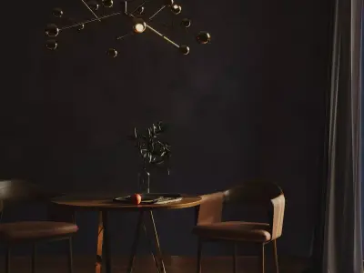 Dark interior scene 3D model