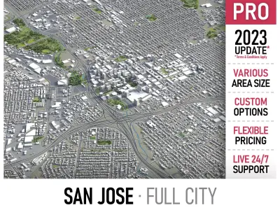 San Jose Low-poly 3D model