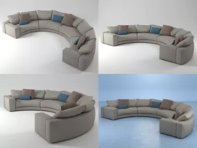 Hills sofa 1 3D model