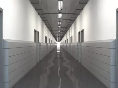 Industrial Hallway 2 3D model