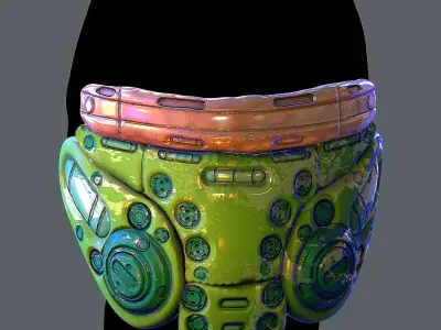 Gas mask helmet 3d model scifi Low-poly  Low-poly 3D model 479