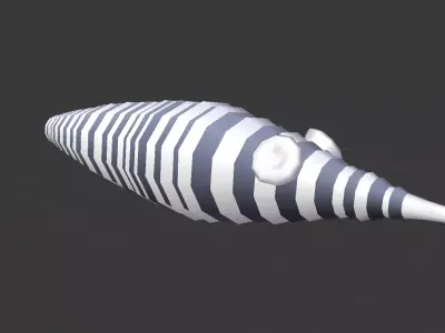 Worm Toy Low-poly 3D model