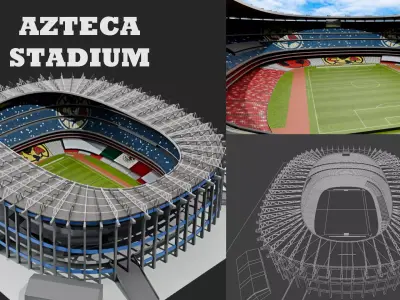 Azteca Stadium 3D 3D model