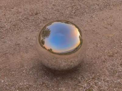 HDR RURAL DIRT ROAD AT SUNSET Low-poly 3D model