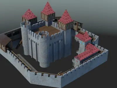 Medieval 3d Castle 3D model