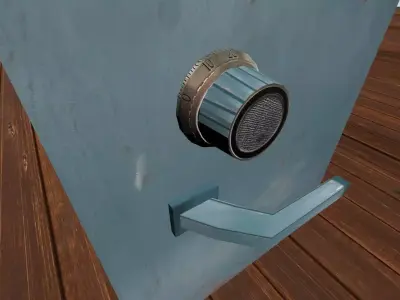 Security safe Low-poly 3D model