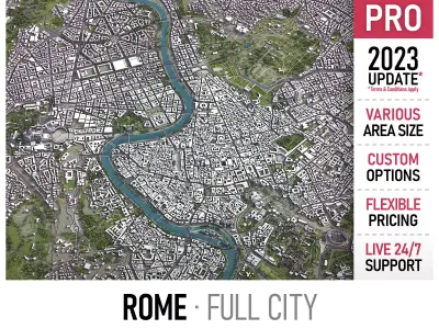 Rome - city Low-poly 3D model