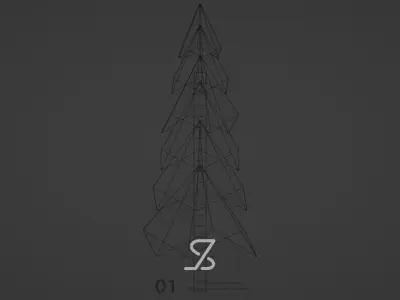 Pine Tree Free low-poly 3D model