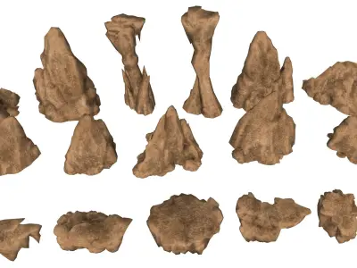 Collection - Rocks group of 3D model