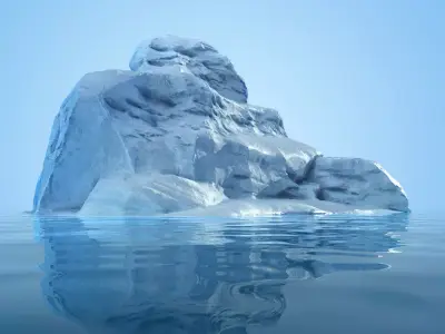 Iceberg 4 floating in water 3D model