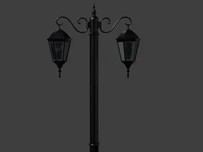 street lamp Low-poly 3D model 43