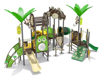 Jungle Playground Low-poly 3D model