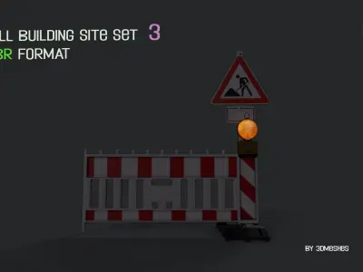 Small Building Site Set 3 in PBR format Low-poly 3D model