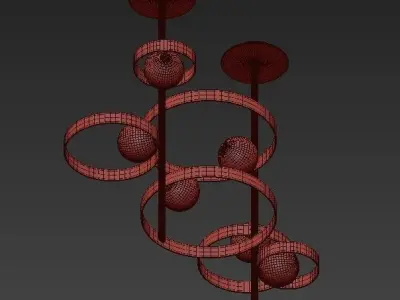 BUBBLE chandelier with balls 3D model